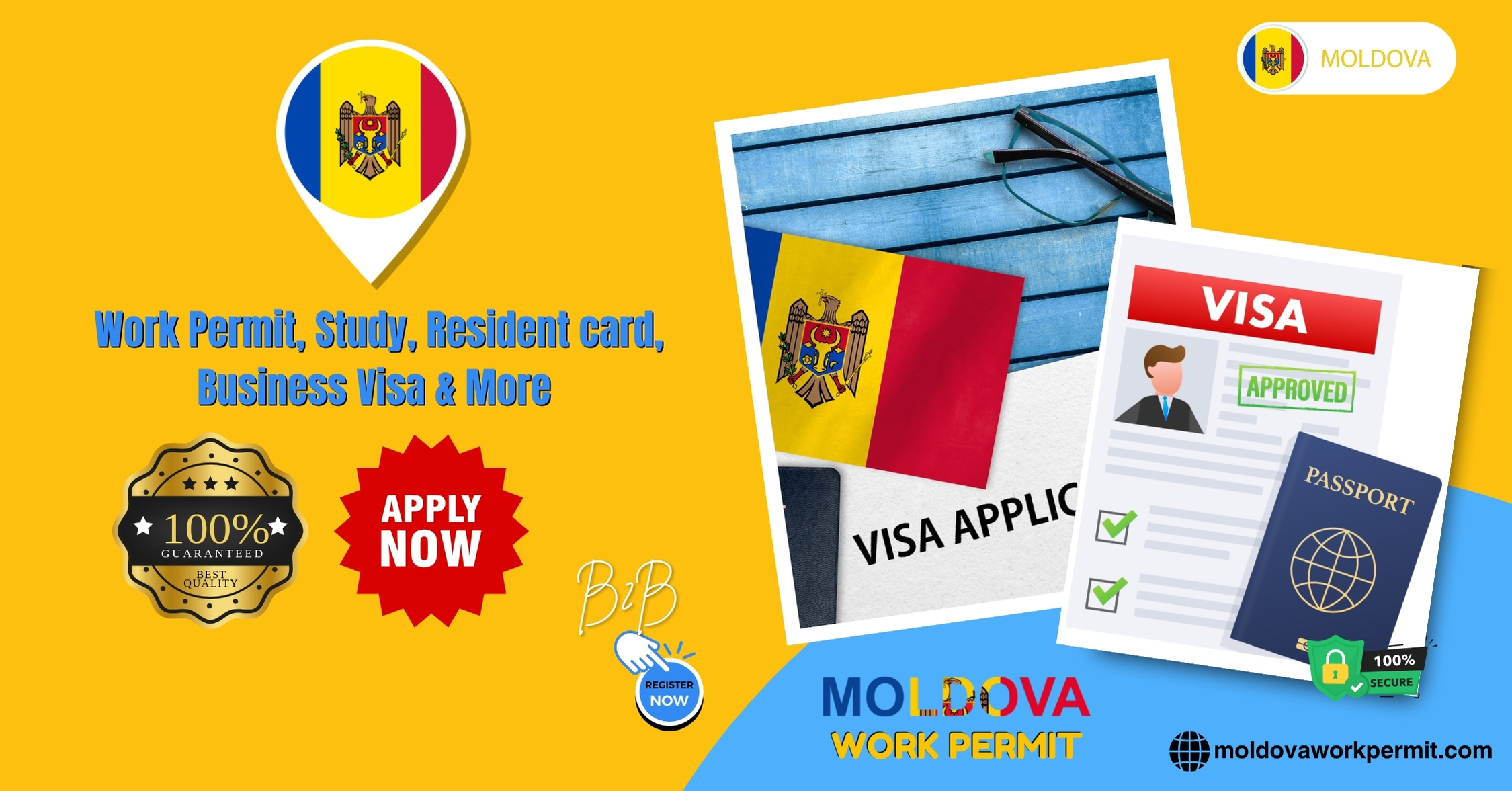 Moldova Work Permit Visa & Business Resident Visa Requirements for Citizens of the Democratic Republic of Congo